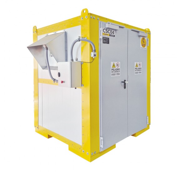 Compact containers for drums and IBCs